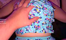 Creampie Overflows Cute Swimsuit Girl's Shaved Wet Pussy