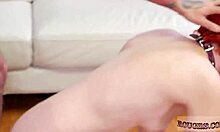 Redhead teen bound bdsm cage anal training hardcore domination