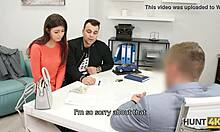 hunt4k czech teen's shaved pussy drilled hard before boyfriend's eyes