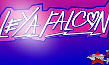 Leya Falcon grips and sucks mocha stud Slink Andrews' huge throbbing cock. Muscular bodybuilder cougar dominates with dirty talk close-up.