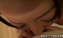 Japanese teen yui nanase flashes unshaved beaver melons in seductive oral jav uncensored