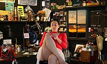 your nose so close to my sexy heels and legs in lingerie