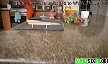 sneaky stepdaughter sneaks away to ride stepdad's cock behind stepmom's back