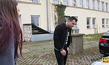 hunt4k czech teen's shaved pussy drilled hard before boyfriend's eyes