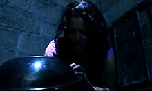 TWO MEXICAN LONG-HAIR BRUNETTES TAKE CUMSHOTS IN REAL HOMEMADE GANGBANG