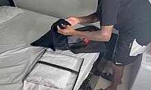 skinny latina bent over for anal doggystyle closeup