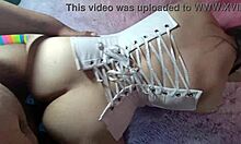 fat latina wife ass double penetrated deep by mature boss cock