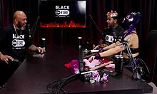 madame agatha strokes jeff negro's cock kisses tits in bdsm chat