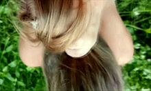 Nata Sweet risks it all in the public forest, taking big cock creampie bent over for wild orgasm.