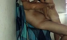 stepsister pulls panties aside and rides huge cock cowgirl bareback