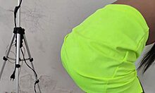 Skinny big ass girl takes it doggy from the neighbor