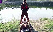 WOW public lake scandal explodes with milf teen lick and squirt frenzy!!