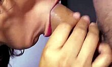 Beautiful mexican housewife secretly craves sucking that enormous monster cock deep