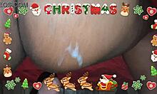 i'm home alone on christmas with hot believer neighbor's huge ass begging for young cock