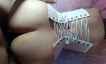 fat latina wife ass double penetrated deep by mature boss cock