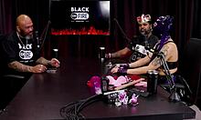 madame agatha strokes jeff negro's cock kisses tits in bdsm chat