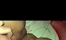 curvy latina in red bodysuit fingers wet pussy to squirting orgasm closeup