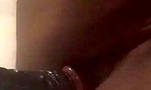 Ebony Babe Stuffs Toy Deep in Ass!