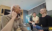 Kinky Couple Fucks Young 18+ Girl After Feet Massage Cuckold Boyfriend Watches Closely