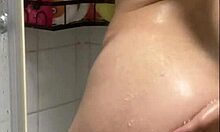 stepsis caught in shower masturbates wet pussy pov for voyeur