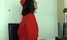 Curvy air hostess Vicky Love takes huge BBC bareback from neighbor