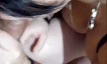 my teen gf in lingerie licks and sucks my cock with her amazing tongue mmm