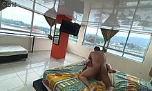 Boss's Wife Shares Bed Creampie Full Milk Load in Hotel