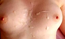 Stepsister Delivers Intense Handjob Ending In Massive Cumshot On Tits POV