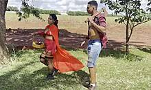 naughty little red riding hood MEETS huge cock lumberjack for forest assfucking romp