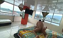 Boss's Wife Shares Bed Creampie Full Milk Load in Hotel