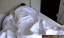 Big ass Latina teen pounded in intense morning doggystyle and blowjob