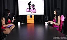 check tata's swing cast fun with tifany rocha sheer red lingerie 👯‍♀️✨