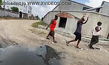 Amateur couple heads outdoor for secret ass play in hidden spot