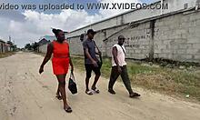 Amateur couple heads outdoor for secret ass play in hidden spot