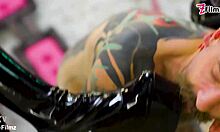 Two Dominas Punish Slave Boot Lick Spanking Strapon Face Fuck Heels