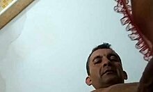 Caught in bathroom for hard pussy fuck and cum