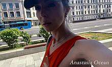 damn this sexy brunette's big shaved ass flashes bare during housework!!