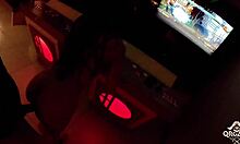 Winning fighting game leads to bending over skinny latina goth luna for doggystyle missionary cumshot