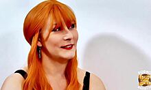 vicky the sexy french redhead milf in lingerie shows off her natural tits and small waist