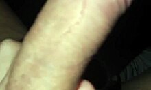 he grabs his throbbing big dick and strokes it wildly during porn