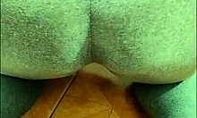 Madrasta's see-through leggings show her ass while cleaning 😍 what do you think?🔥