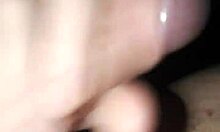 he grabs his throbbing big dick and strokes it wildly during porn