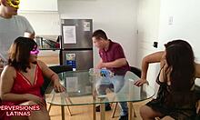 Real couple swap partners first time orgy double penetration creampie