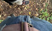 Spanish Blonde MILF Wife Risks Public Park Blowjob and Outdoor Fuck with Hubby