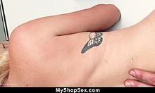 Blonde Thief Caught Stealing Now Bent Over Taking Hard Doggystyle Cock To Avoid Jail!