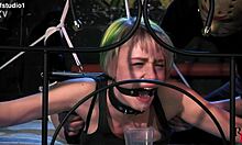 Astrid's Ass Spanked Hard for Curiosity in Garage Domination