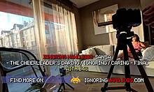 i couldn't resist this skinny cheerleader's big natural tits at casting