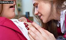 Why not let schoolgirl besties share your throbbing cock and hot cum?