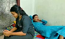 Pounding Rahul's Girlfriend and Wife in Wild Bed Threesome Frenzy!