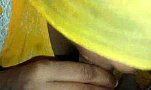 neha bhabhi kneels close-up slurping huge dick till thick cumshot fills her mouth